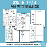 Draw Anime Faces: An Interactice PDF Printable how to book