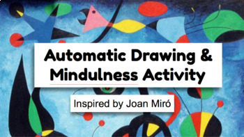 Preview of Draw & Breathe Mindfulness Activity Inspired by Joan Miró SEL & Art or SUB Plan