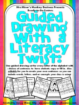 Preview of Draw It Now:  26+ Guided Drawing Literacy Centers for the whole Alphabet