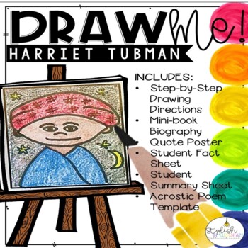 Preview of Draw Me Harriet Tubman Directed Drawing | Women's History Month