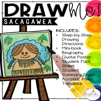 Preview of Draw Me! Sacagawea Directed Drawing | Women's History