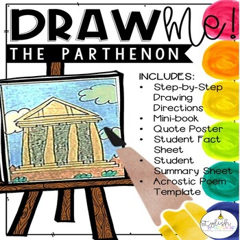 parthenon drawing for kids