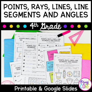 Preview of Draw Points, Lines, & Line Segments - 4th Grade Math - Print & Digital - 4.G.A.1