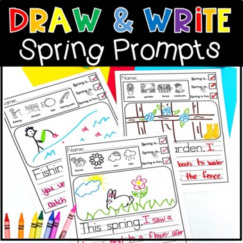 Draw & Write Spring Prompts by Kreative in Kinder | TpT