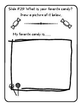 Draw Your Favorite Candy Worksheet for Pre-k/Kindergarten Spooky Escape ...