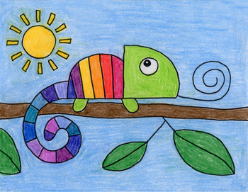 Draw a Chameleon by Art Projects for Kids | TPT