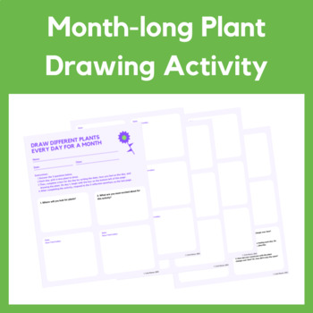 Preview of Draw a Different Plant Every Day for a Month - Art & Reflection Activity