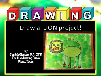 Preview of Fine Motor: Draw a Lion Project for Pre-K through 3rd grade