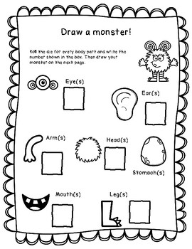 Draw a Monster by The Chatty Marten | TPT