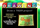 Fine Motor: Draw a Tiger FUN Art and Fine Motor Project!