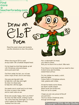 Preview of Draw an Elf Activity