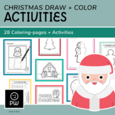 Draw and Color Activities - Christmas Holiday Pack