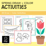 Draw and Color Activities - Spring Pack