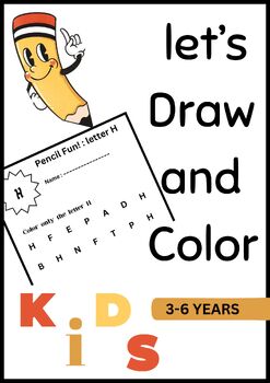 Preview of Draw and Color Worksheets for toddlers
