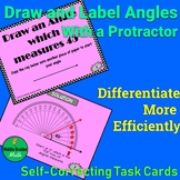 Draw and Label Angles With a Protractor Self Checking Task