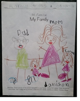 Preview of Draw and Label "My Family"