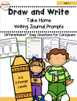 Preview of Draw and Write Take Home Writing Journal Prompts (Set 1) Distance Learning
