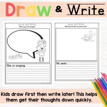 Draw and Write (Unit 2) Writing Prompts for Beginner Writers | TPT