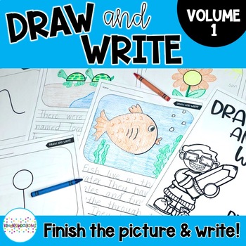 Preview of Draw and Write Volume 1 | Finish the Picture Writing Pages | Distance Learning