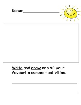 Preview of Draw and Write about Summer