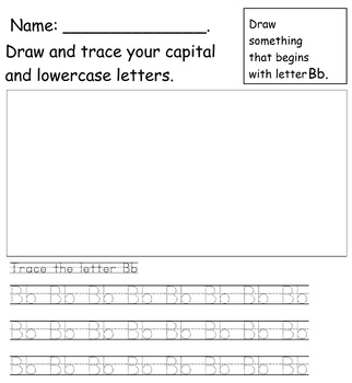 Draw and trace the ABC's letters. Spanish and English by Ones upon a pencil