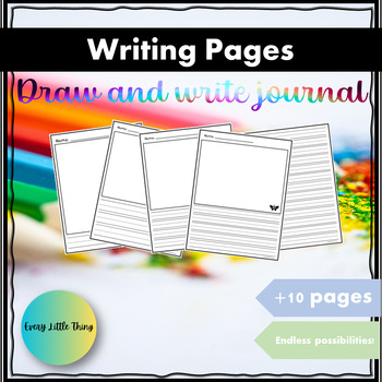 Preview of Draw and write blank journal pages BUNDLE / K-2 journal writing