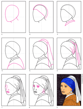 Girl With Pearl Earring By GimpWorkshop Line Art  Openclipart