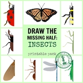 Draw the Missing Half Art Prompts: Insect Symmetry