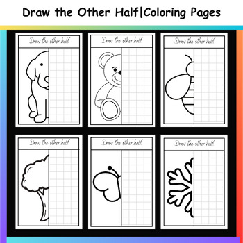 Draw the Other Half of Shapes Worksheet - Free Printable, Digital