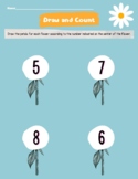 Draw the petals for each flower according to the number in