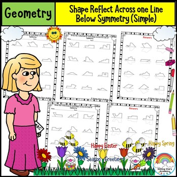 Reflect a Shape Worksheet  Math fact worksheets, Shapes worksheets, Math  facts