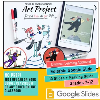 Preview of Draw this in your style! Art Project-Distance Learning-Google Slide