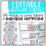 Drawer Labels {BRIGHT & Editable!}