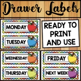 Drawer Labels - Days of the Week