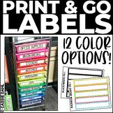 Drawer Labels (Editable) - 10 Drawer Cart Labels with 12 C