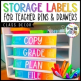 Drawer Labels for Storage Bins