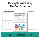 Drawing 3D Shapes Using One Point Perspective