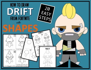 drawing activity bundle fortnite drift - how to draw fortnite drift step by step