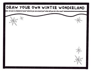 Preview of Drawing Activity Page - Eric Carle Dream Snow