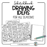 Drawing Activity • Prompts for All Seasons • Sketchbook Drawing