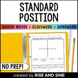 Drawing Angles in Standard Position Guided Notes, Classwor