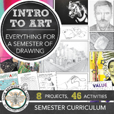 Middle, High School Art: Intro to Art Drawing Semester Cur