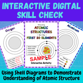 Drawing Atomic Structure Digital Skill Check Activity by Miss H Science