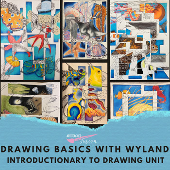 Preview of Drawing Basics with Wyland Unit- High School Art