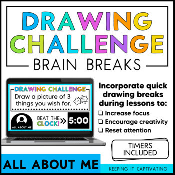 Preview of Drawing Challenge Brain Breaks {All About Me}