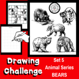 Art Lesson  Directed Drawing Challenge: Series 5 Bears Sub Plan