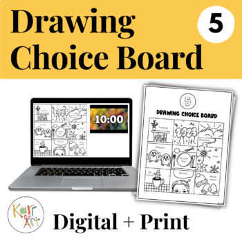 Preview of Drawing Choice Board Vol. 5 Sketchbook Prompts