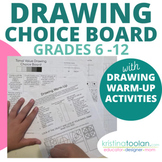 Drawing Choice Board for Middle School Art