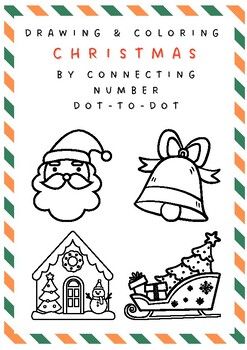 Preview of Drawing Christmas by connecting numbers