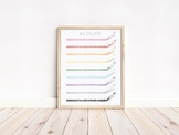 Drawing Colors with Crayons - Educational Poster